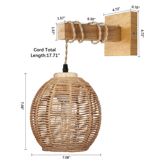 lampe de chevet cannage