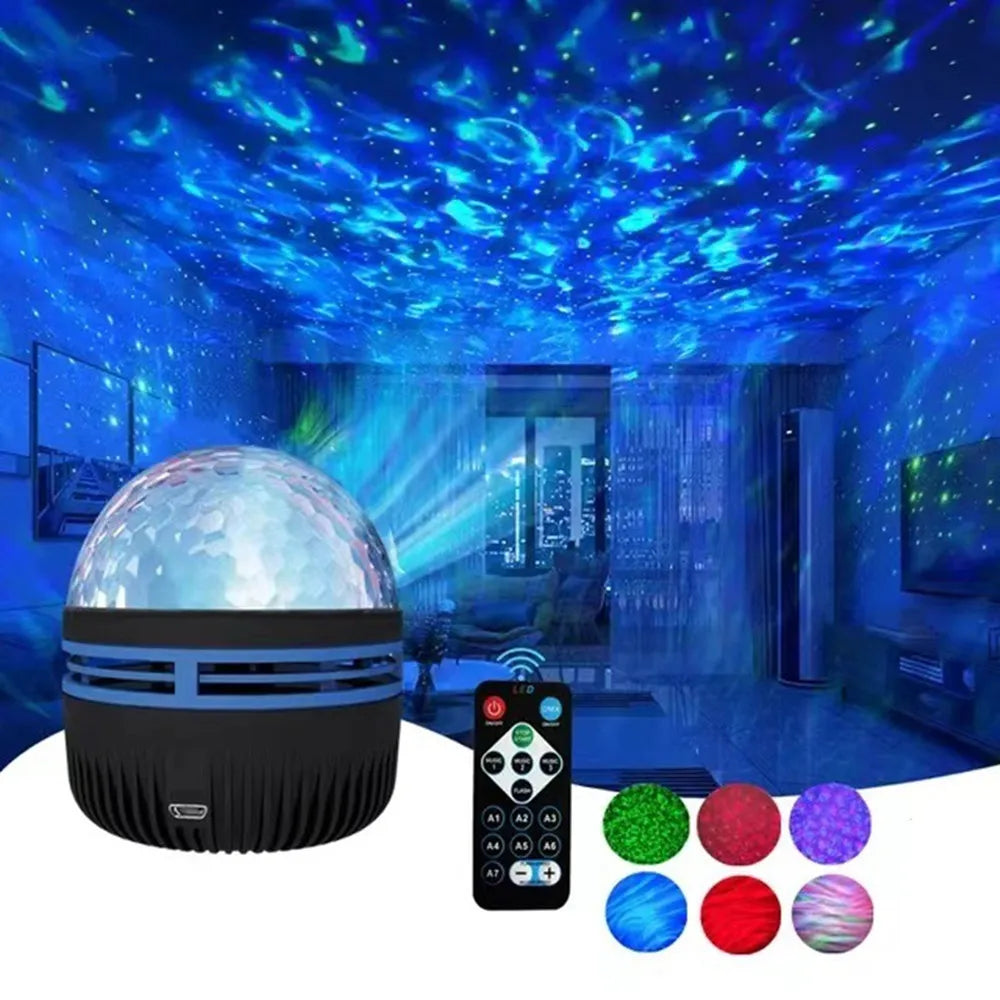 lampe de chevet colorée aurora starry sky