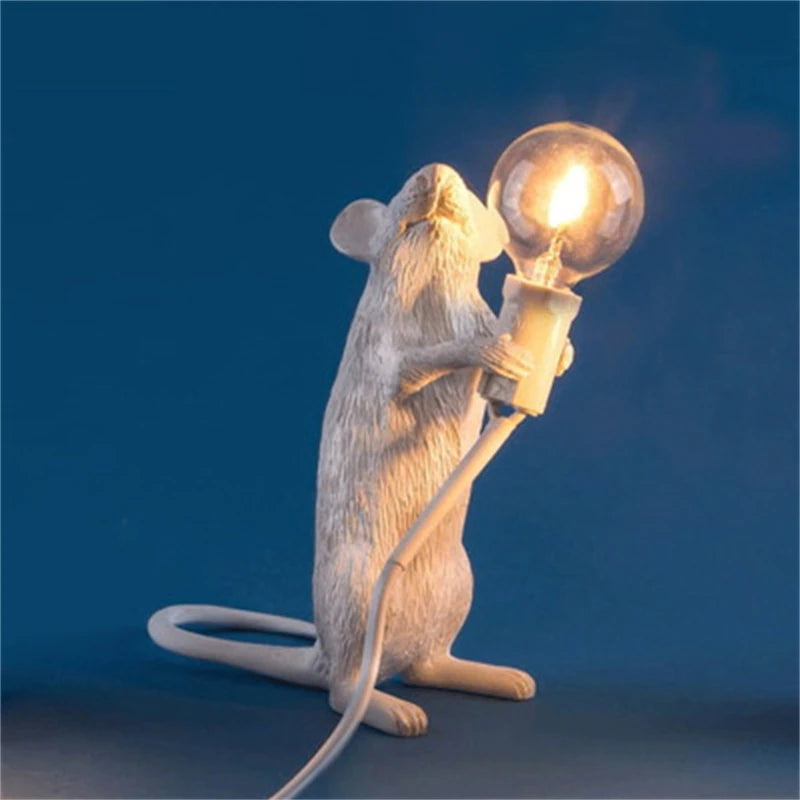 Lampe de chevet souris blanc 