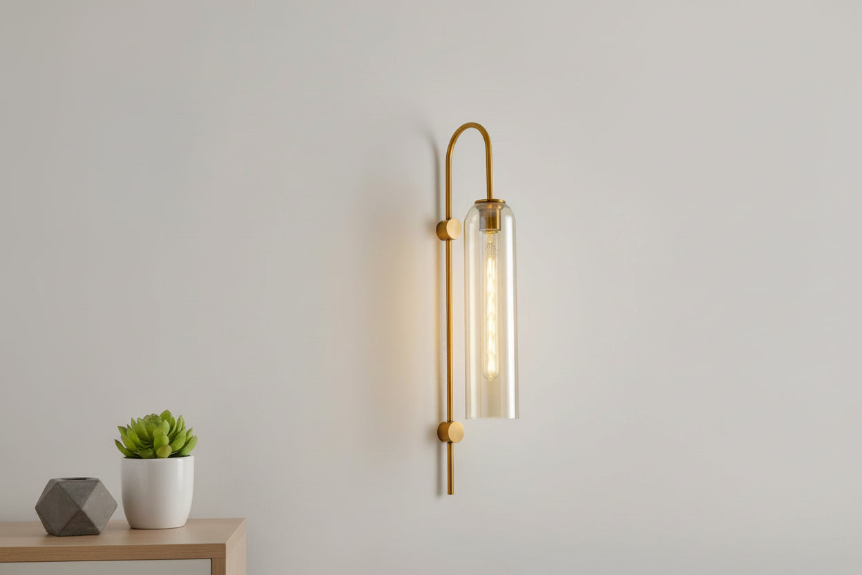 abat-jour lampe de chevet cognac