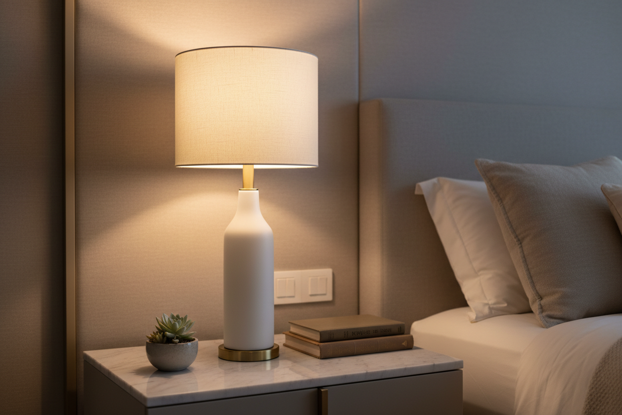 geenre moi une photo de lampe de chevet chic que je met dans la section contact 