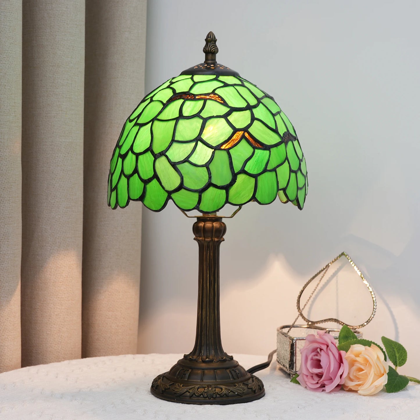 lampe de chevet Tiffany leaf