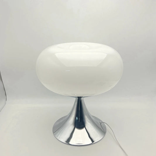 lampe de chevet blanc-métal