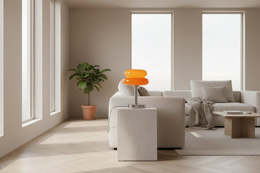 lampe de chevet design orange 