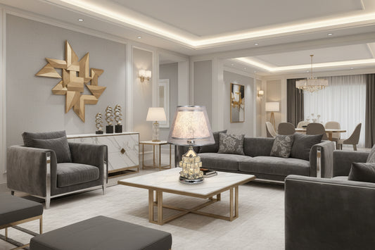 lampe de chevet dorée argent