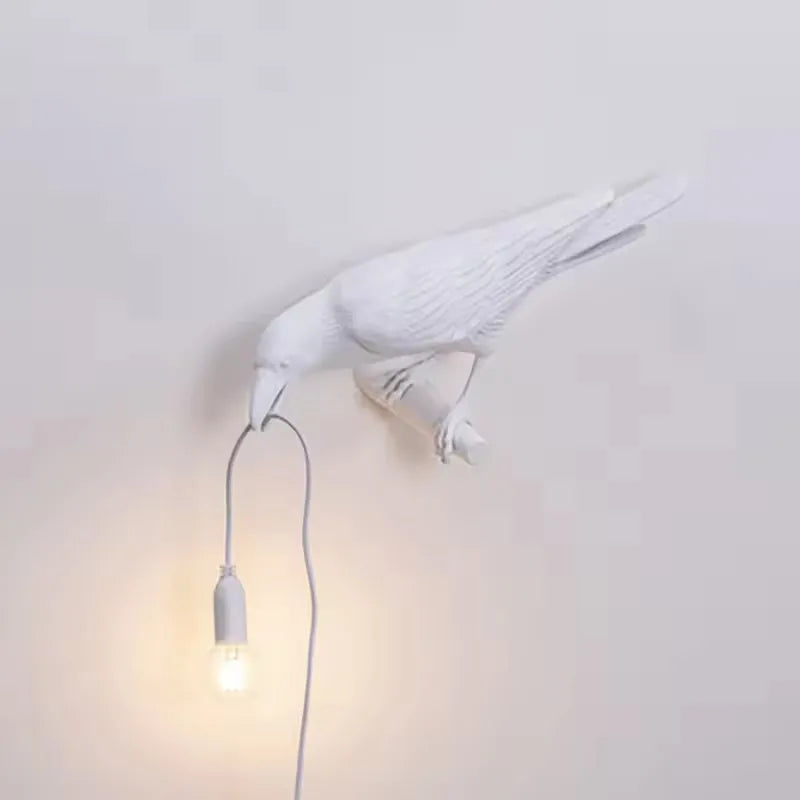 lampe de chevet oiseau blanc droite