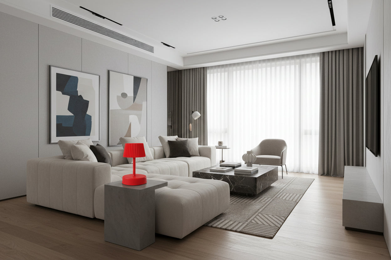 lampe de chevet pile rouge