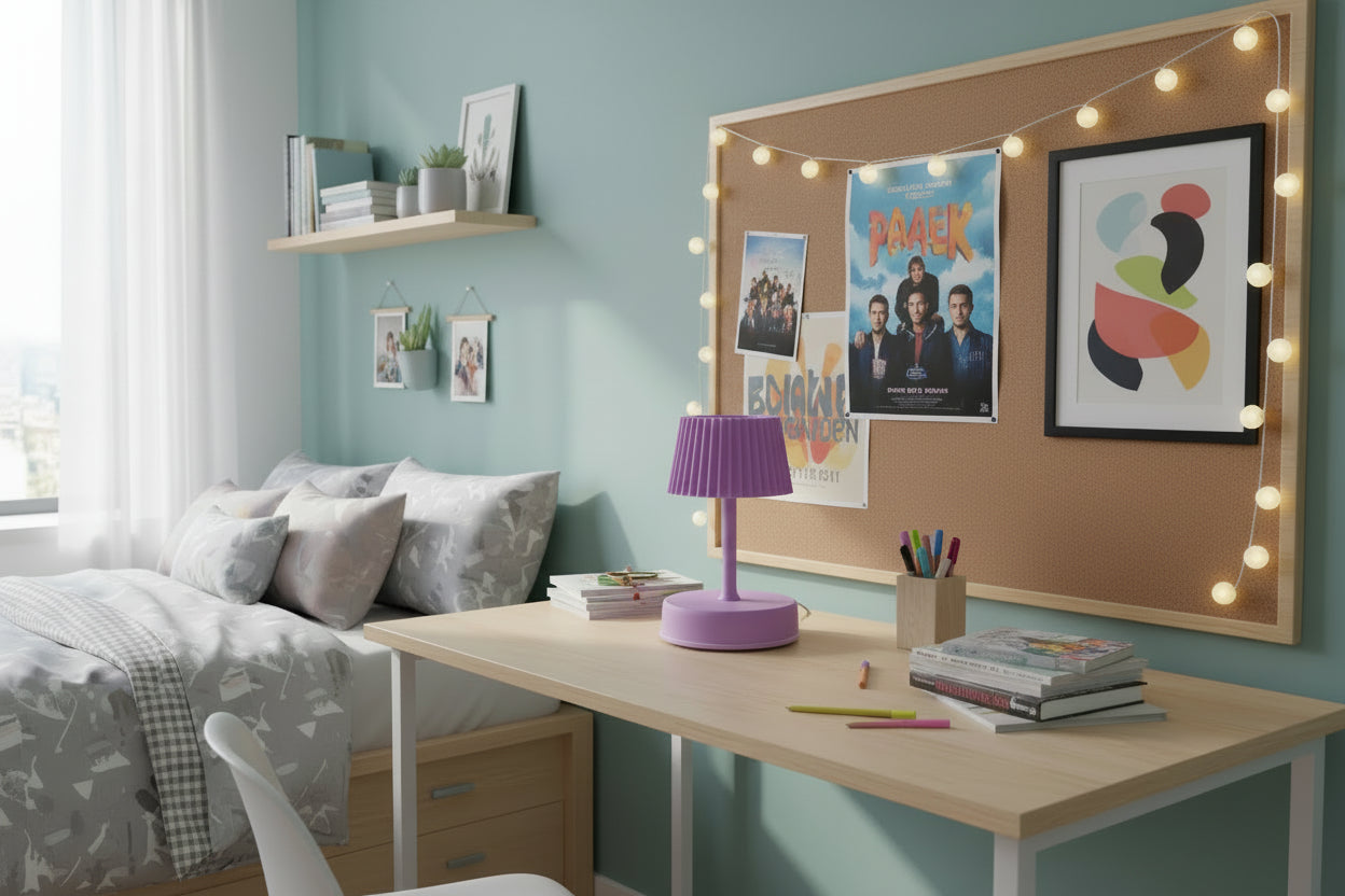 lampe de chevet pile violet