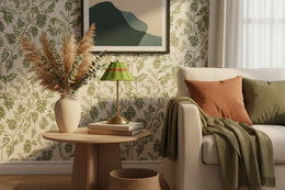 lampe de chevet rotin vert 