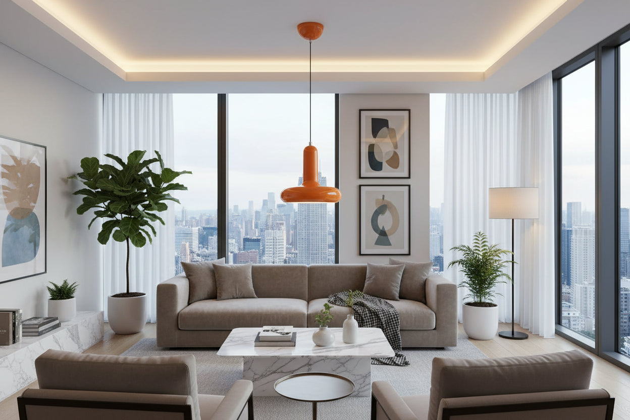 lampe de chevet scandinave orange 