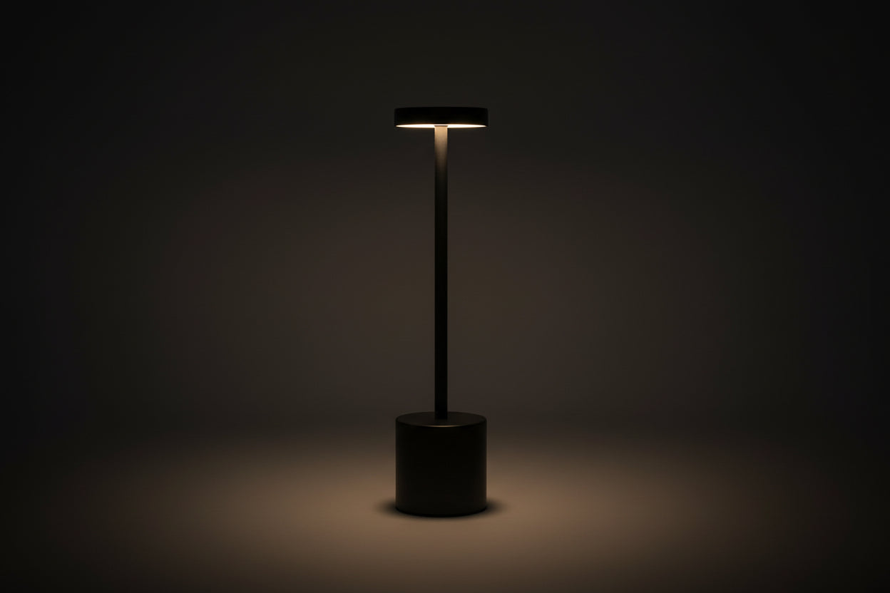 lampe de chevet tactile noir