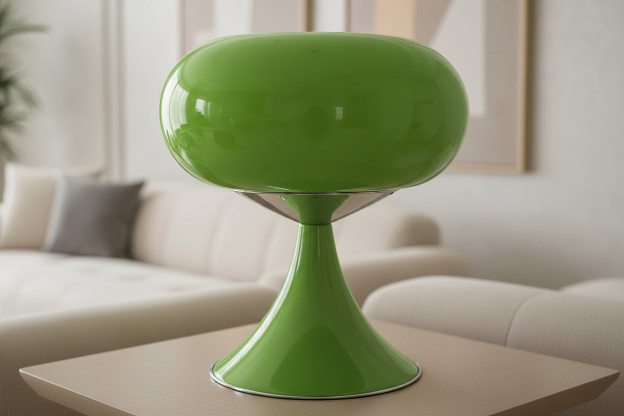 lampe de chevet vert-métal