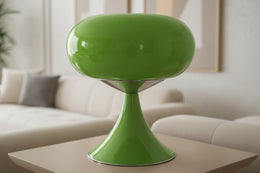 lampe de chevet vert-métal